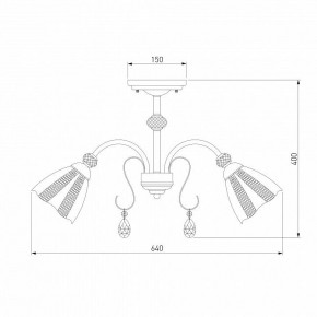 Люстра на штанге Eurosvet Floranse 30155/5 античная бронза в Тюмени - tumen.mebel24.online | фото 3