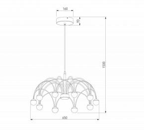 Люстра на штанге Eurosvet Ragno 90030/10 LED золото в Тюмени - tumen.mebel24.online | фото 5