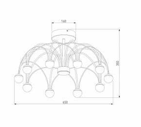 Люстра на штанге Eurosvet Ragno 90031/10 LED золото в Тюмени - tumen.mebel24.online | фото 5