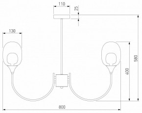 Люстра на штанге Eurosvet Spritz 70217/8 латунь в Тюмени - tumen.mebel24.online | фото 5