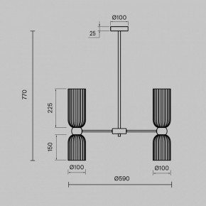 Люстра на штанге Maytoni Antic MOD302PL-10GR в Тюмени - tumen.mebel24.online | фото 3