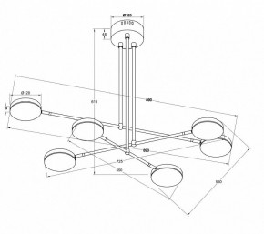 Люстра на штанге Maytoni Fad MOD070PL-L36W3K в Тюмени - tumen.mebel24.online | фото 3