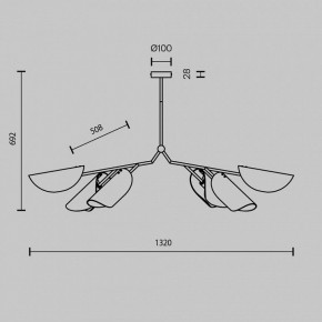 Люстра на штанге Maytoni Organic MOD225PL-06B в Тюмени - tumen.mebel24.online | фото 4