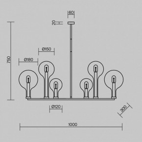 Люстра на штанге Maytoni Status MOD333PL-06B1 в Тюмени - tumen.mebel24.online | фото 3