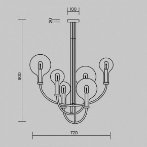 Люстра на штанге Maytoni Status MOD333PL-06BS в Тюмени - tumen.mebel24.online | фото 3