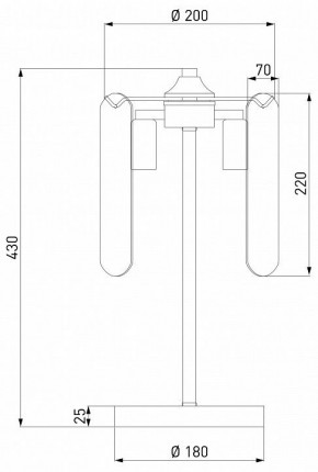 Настольная лампа декоративная Eurosvet Claire 01170/3 золото в Тюмени - tumen.mebel24.online | фото 3