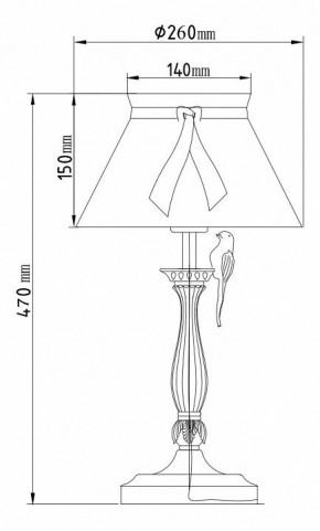 Настольная лампа декоративная Maytoni Bird ARM013-11-W в Тюмени - tumen.mebel24.online | фото 5