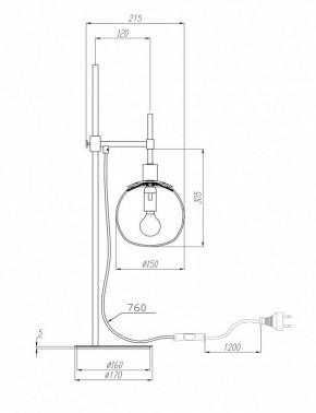 Настольная лампа декоративная Maytoni Erich MOD221-TL-01-N в Тюмени - tumen.mebel24.online | фото 3