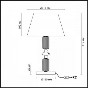 Настольная лампа декоративная Odeon Light Candy 4861/1TA в Тюмени - tumen.mebel24.online | фото 4