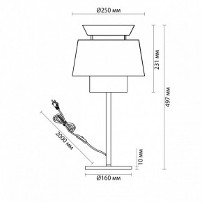 Настольная лампа декоративная Odeon Light Kressa 4992/1TA в Тюмени - tumen.mebel24.online | фото 4