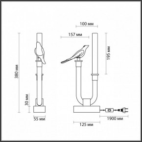 Настольная лампа декоративная Odeon Light Lark 5431/2TL в Тюмени - tumen.mebel24.online | фото 4