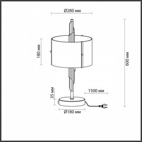 Настольная лампа декоративная Odeon Light Margaret 5415/2T в Тюмени - tumen.mebel24.online | фото 4