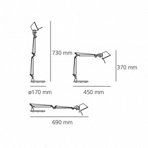 Настольная лампа офисная Artemide  0011860A в Тюмени - tumen.mebel24.online | фото