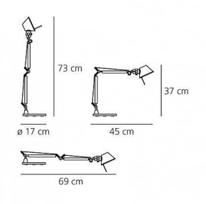 Настольная лампа офисная Artemide  A001300 в Тюмени - tumen.mebel24.online | фото