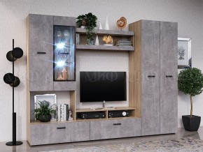 Нэнси New Шкаф 2-х створчатый (ЛДСП) Бетон светлый/Сонома в Тюмени - tumen.mebel24.online | фото 3