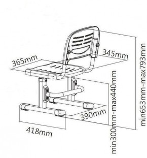 Парта-трансофрмер Amare II Blue + ящик + SST3 Blue в Тюмени - tumen.mebel24.online | фото 8