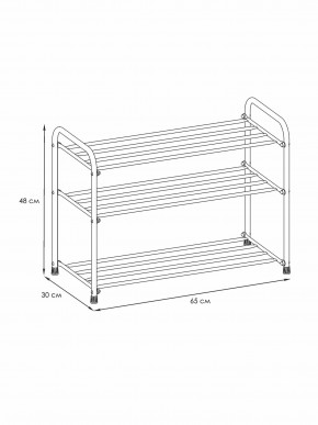 ПДОА23 Ч Подставка для обуви "Альфа 23" Черный в Тюмени - tumen.mebel24.online | фото 3