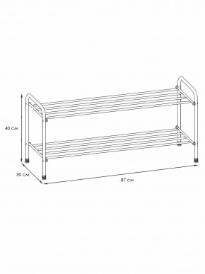 ПДОА32 Ч Подставка для обуви "Альфа 32" Черный в Тюмени - tumen.mebel24.online | фото 3