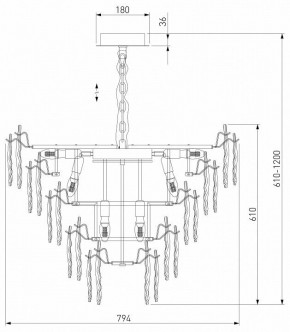 Подвесная люстра Bogate-s Leaf 369 в Тюмени - tumen.mebel24.online | фото 4