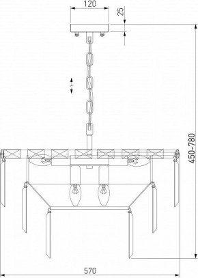 Подвесная люстра Eurosvet Elegante 10130/8 хром/прозрачный хрусталь Strotskis в Тюмени - tumen.mebel24.online | фото 3