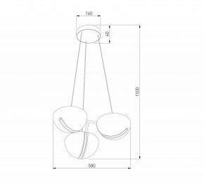Подвесная люстра Eurosvet Emisfero 50083/3 LED золото в Тюмени - tumen.mebel24.online | фото 6