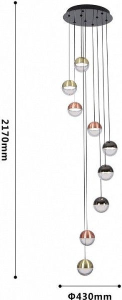 Подвесная люстра Favourite Luna 4371-9P в Тюмени - tumen.mebel24.online | фото 5