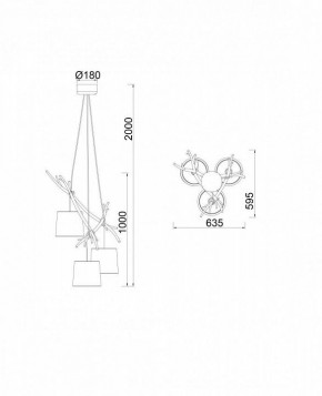 Подвесная люстра Mantra Sabina 6176 в Тюмени - tumen.mebel24.online | фото 6