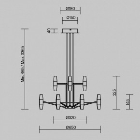 Подвесная люстра Maytoni Arana MOD401PL-L72BS3K в Тюмени - tumen.mebel24.online | фото 5