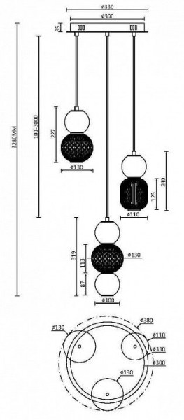 Подвесная люстра Maytoni Drop MOD273PL-L33CH3K в Тюмени - tumen.mebel24.online | фото 3