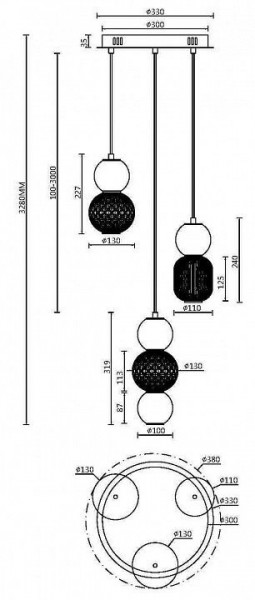 Подвесная люстра Maytoni Drop MOD273PL-L33G3K в Тюмени - tumen.mebel24.online | фото 2