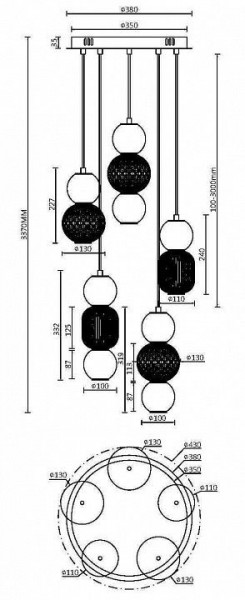 Подвесная люстра Maytoni Drop MOD273PL-L80G3K в Тюмени - tumen.mebel24.online | фото 2