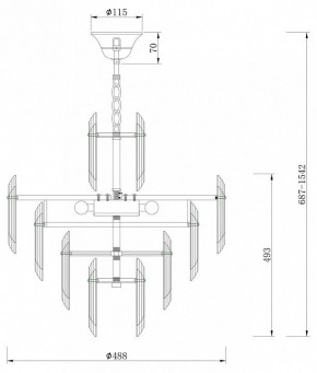 Подвесная люстра Maytoni Flare DIA200PL-06G в Тюмени - tumen.mebel24.online | фото 7