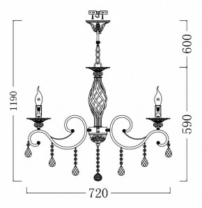 Подвесная люстра Maytoni Grace ARM247-08-G в Тюмени - tumen.mebel24.online | фото 4