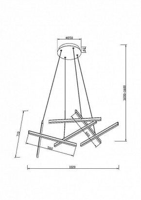 Подвесная люстра Maytoni Line MOD016PL-L80GK в Тюмени - tumen.mebel24.online | фото 4