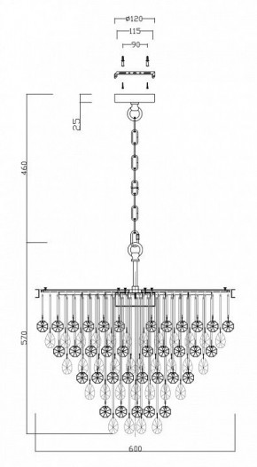 Подвесная люстра Maytoni Linn MOD091PL-07CH в Тюмени - tumen.mebel24.online | фото 4