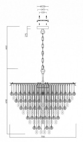 Подвесная люстра Maytoni Linn MOD091PL-09CH в Тюмени - tumen.mebel24.online | фото 3