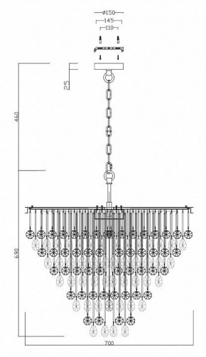 Подвесная люстра Maytoni Linn MOD091PL-09G в Тюмени - tumen.mebel24.online | фото 4