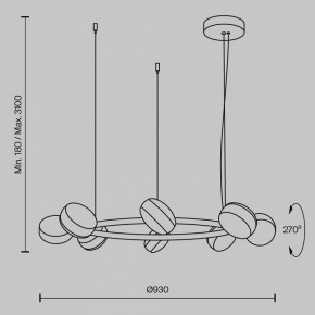 Подвесная люстра Maytoni Mind MOD299PL-L80BC3K в Тюмени - tumen.mebel24.online | фото 4