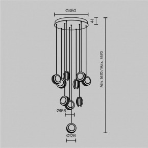 Подвесная люстра Maytoni Pharao MOD361PL-L41BS3K в Тюмени - tumen.mebel24.online | фото 4