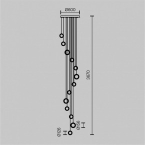 Подвесная люстра Maytoni Pharao MOD361PL-L58BS3K в Тюмени - tumen.mebel24.online | фото 4