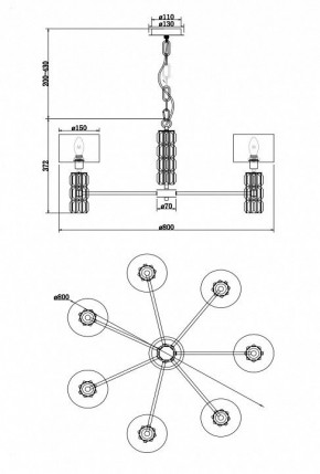 Подвесная люстра Maytoni Talento DIA008PL-07CH в Тюмени - tumen.mebel24.online | фото 8