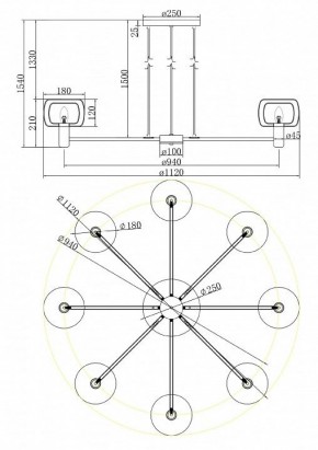 Подвесная люстра Maytoni Vision MOD411PL-08G в Тюмени - tumen.mebel24.online | фото 4