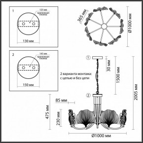 Подвесная люстра Odeon Light Ventaglio 4870/7 в Тюмени - tumen.mebel24.online | фото 6