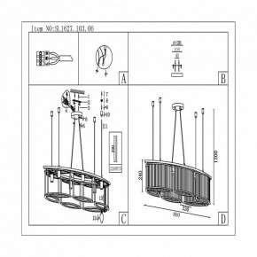 Подвесная люстра ST-Luce Velletri SL1627.103.06 в Тюмени - tumen.mebel24.online | фото 4