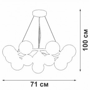 Подвесная люстра Vitaluce V48410 V48410-8/12S в Тюмени - tumen.mebel24.online | фото 3