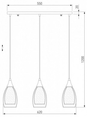 Подвесной светильник Eurosvet Cosmic 50285/3 золото в Тюмени - tumen.mebel24.online | фото 2