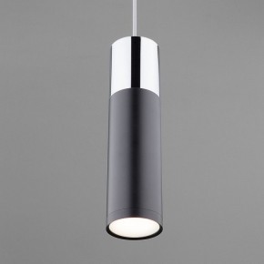 Подвесной светильник Eurosvet Double Topper 50135/1 LED хром/черный в Тюмени - tumen.mebel24.online | фото 2