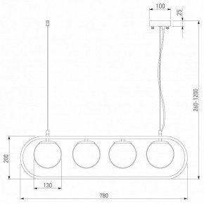 Подвесной светильник Eurosvet Ringo 50089/4 хром в Тюмени - tumen.mebel24.online | фото 3