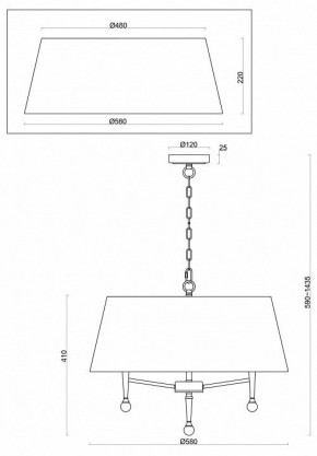 Подвесной светильник Freya Rosemary FR5190PL-05BS1 в Тюмени - tumen.mebel24.online | фото 3