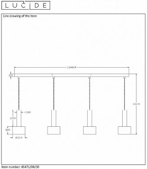 Подвесной светильник Lucide Teun 45471/04/30 в Тюмени - tumen.mebel24.online | фото 6